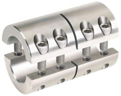 Climax Metal Products - 2" Bore, Stainless Steel, Two Piece Two Piece Split Shaft Collar - 3-3/8" Outside Diam, 4-7/8" Wide - Exact Industrial Supply