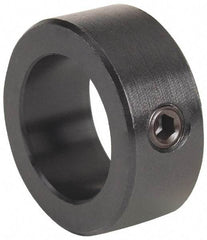 Climax Metal Products - 3-13/16" Bore, Steel, One Piece Solid Set Screw Collars - 5-1/4" Outside Diam, 1-1/8" Wide - Exact Industrial Supply