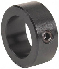 Climax Metal Products - 3-9/16" Bore, Steel, One Piece Solid Set Screw Collars - 5" Outside Diam, 1-1/8" Wide - Exact Industrial Supply