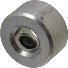 Climax Metal Products - 3/16" Bore, Aluminum, One Piece Solid Set Screw Collars - 7/16" Outside Diam, 1/4" Wide - Exact Industrial Supply