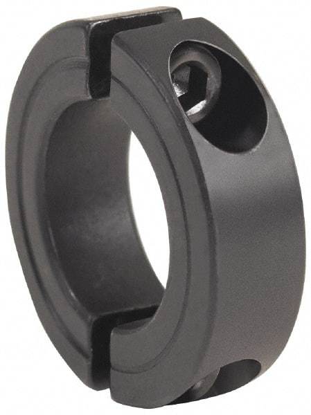 Climax Metal Products - 3-1/8" Bore, Steel, Two Piece Clamping Shaft Collar - 4-1/2" Outside Diam, 7/8" Wide - Exact Industrial Supply