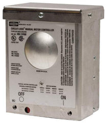 Hubbell Wiring Device-Kellems - 2 Poles, 60 Amp, NEMA, Enclosed Pushbutton Manual Motor Starter - 111.8mm Wide x 83.8mm Deep x 256.8mm High, 15 hp, CSA Certified, NEMA 3R & UL Listed - Exact Industrial Supply