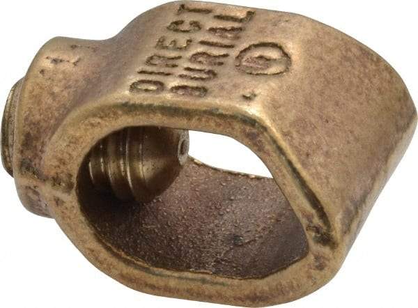 Thomas & Betts - 2 to 10 (Solid) AWG Compatible Single-Nut Rod Clamp - Copper Alloy, 1-19/32" OAL, RoHS Compliant & UL Listed - Exact Industrial Supply