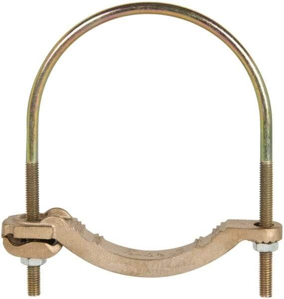 Thomas & Betts - 4 to 4/0 AWG Compatible U-bolt Rod Clamp - Bronze, CSA Certified, UL File E3060, UL Listed - Exact Industrial Supply