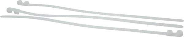 Thomas & Betts - 14.2" Long Natural (Color) Nylon Standard Cable Tie - 120 Lb Tensile Strength, 1.91mm Thick, 4" Max Bundle Diam - Exact Industrial Supply