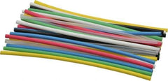 3M - 6" Long, 2:1, Polyolefin Heat Shrink Electrical Tubing - Black, Blue, Clear, Green, Red, White, Yellow - Exact Industrial Supply