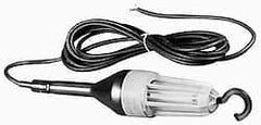 Made in USA - 13 Watt, Electric, Fluorescent Portable Hook Work Light - 25' Cord, 1 Head, 900 Lumens - Exact Industrial Supply