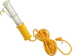 Made in USA - 13 Watt, Electric, Fluorescent Portable Handheld Work Light - 25' Cord, 1 Head - Exact Industrial Supply