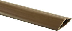 Hubbell Wiring Device-Kellems - 1 Channel, 10 Ft Long, 7.9mm Max Compatible Cable Diam, Brown PVC On Floor Cable Cover - 2-3/4" Overall Width x 13.5mm Overall Height, 15.2mm Channel Width x 7.9mm Channel Height - Exact Industrial Supply
