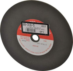 Made in USA - 6" Diam x 1/2" Hole x 1/8" Thick, 80 Grit Surface Grinding Wheel - Aluminum Oxide/Silicon Carbide Blend, Medium Grade, 3,600 Max RPM - Exact Industrial Supply