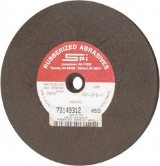 Made in USA - 6" Diam x 1/2" Hole x 3/8" Thick, 80 Grit Surface Grinding Wheel - Aluminum Oxide/Silicon Carbide Blend, Medium Grade, 3,600 Max RPM - Exact Industrial Supply