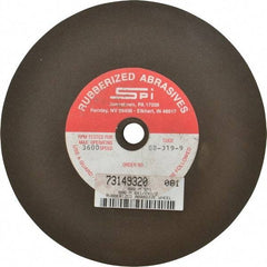 Made in USA - 6" Diam x 1/2" Hole x 1/2" Thick, 80 Grit Surface Grinding Wheel - Aluminum Oxide/Silicon Carbide Blend, Medium Grade, 3,600 Max RPM - Exact Industrial Supply