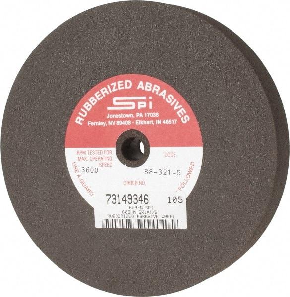 Made in USA - 6" Diam x 1/2" Hole x 1" Thick, 80 Grit Surface Grinding Wheel - Aluminum Oxide/Silicon Carbide Blend, Medium Grade, 3,600 Max RPM - Exact Industrial Supply