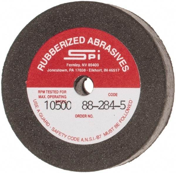 Made in USA - 2" Diam x 1/4" Hole x 3/8" Thick, 80 Grit Surface Grinding Wheel - Aluminum Oxide/Silicon Carbide Blend, Medium Grade, 10,500 Max RPM - Exact Industrial Supply