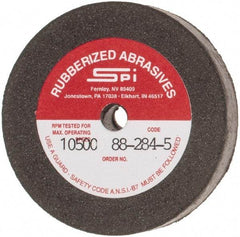 Made in USA - 2" Diam x 1/4" Hole x 3/8" Thick, 80 Grit Surface Grinding Wheel - Aluminum Oxide/Silicon Carbide Blend, Medium Grade, 10,500 Max RPM - Exact Industrial Supply