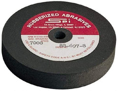 Made in USA - 3" Diam x 1/4" Hole x 1/8" Thick, 46 Grit Surface Grinding Wheel - Aluminum Oxide/Silicon Carbide Blend, Coarse Grade, 7,000 Max RPM - Exact Industrial Supply