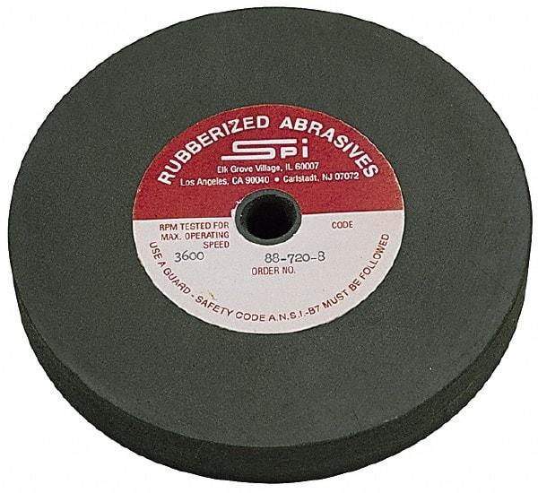 Made in USA - 6" Diam x 1/2" Hole x 3/8" Thick, 240 Grit Surface Grinding Wheel - Aluminum Oxide/Silicon Carbide Blend, Very Fine Grade, 3,600 Max RPM - Exact Industrial Supply