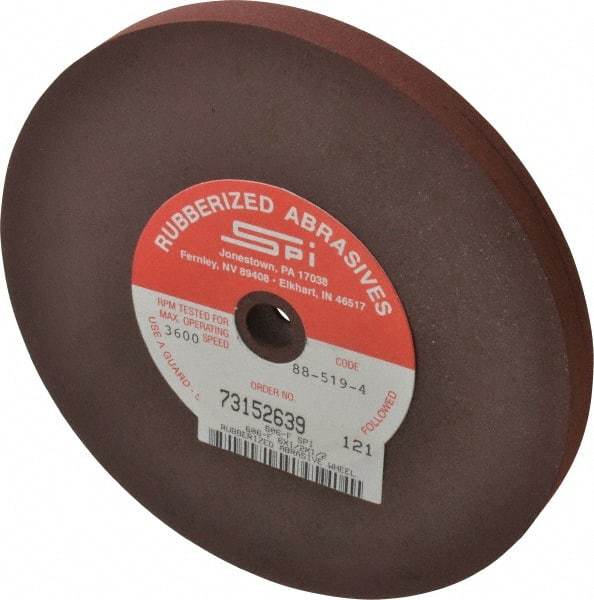 Made in USA - 6" Diam x 1/2" Hole x 1/2" Thick, 120 Grit Surface Grinding Wheel - Aluminum Oxide/Silicon Carbide Blend, Fine Grade, 3,500 Max RPM - Exact Industrial Supply