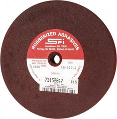 Made in USA - 6" Diam x 1/2" Hole x 3/4" Thick, 120 Grit Surface Grinding Wheel - Aluminum Oxide/Silicon Carbide Blend, Fine Grade, 3,500 Max RPM - Exact Industrial Supply