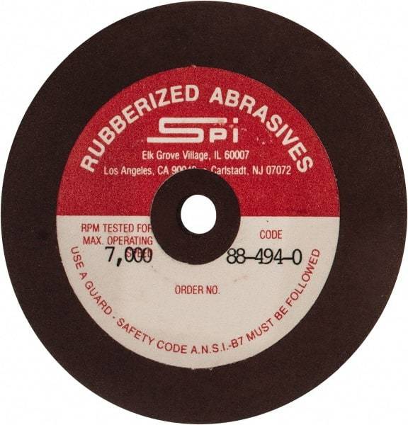 Made in USA - 3" Diam x 1/4" Hole x 1/8" Thick, 120 Grit Surface Grinding Wheel - Aluminum Oxide/Silicon Carbide Blend, Fine Grade, 7,000 Max RPM - Exact Industrial Supply