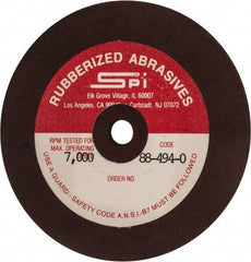 Made in USA - 3" Diam x 1/4" Hole x 1/8" Thick, 120 Grit Surface Grinding Wheel - Aluminum Oxide/Silicon Carbide Blend, Fine Grade, 7,000 Max RPM - Exact Industrial Supply