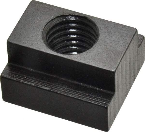 Gibraltar - 5/8-11 Blind Tapped T Slot Nut - 11/16" Slot Width, 1-1/8 x 7/16" Base Width x Height, 1-1/4 x 3/4" OAL x Height - Exact Industrial Supply