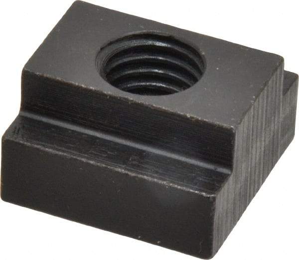 Gibraltar - 5/8-11 Tapped Through T Slot Nut - 3/4" Slot Width, 1-1/4 x 15/32" Base Width x Height, 1-1/4 x 3/4" OAL x Height - Exact Industrial Supply