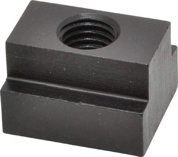 Gibraltar - 5/8-11 Tapped Through T Slot Nut - 13/16" Slot Width, 1-1/4 x 9/16" Base Width x Height, 1-1/2 x 1" OAL x Height - Exact Industrial Supply