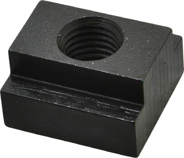Gibraltar - 3/4-10 Tapped Through T Slot Nut - 1" Slot Width, 1-5/8 x 5/8" Base Width x Height, 1-3/4 x 1" OAL x Height - Exact Industrial Supply