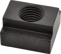 Gibraltar - 7/8-9 Tapped Through T Slot Nut - 1" Slot Width, 1-5/8 x 5/8" Base Width x Height, 1-3/4 x 1" OAL x Height - Exact Industrial Supply