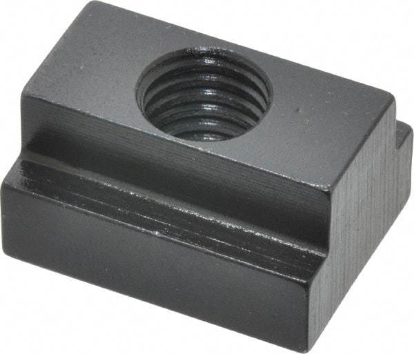 Gibraltar - M12x1.75 Tapped Through T Slot Nut - 9/16" Slot Width, 22 x 9mm Base Width x Height, 29 x 16mm OAL x Height - Exact Industrial Supply