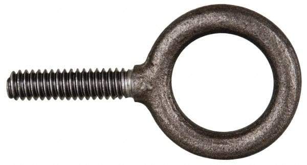 Gibraltar - 28,000 Lb Capacity, Steel, 1-3/4 - 5 Thread, Fixed Lifting Eye Bolt - Fully Threaded, 3-3/4" Shank, 3-3/4" Thread Length, Shoulder - Exact Industrial Supply