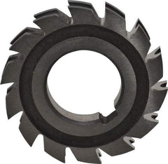 Made in USA - 3/32" Radius, 3/16" Circle Diam, 2-1/4" Diam x 0.385" Wide Cut, High Speed Steel Concave Radius Cutter - 2-1/4" OAL, Arbor Connection, Uncoated, Form Relieved, 10 Teeth - Exact Industrial Supply