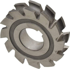 Made in USA - 3/16" Radius, 3/8" Circle Diam, 2-3/4" Diam x 0.635" Wide Cut, High Speed Steel Concave Radius Cutter - 2-3/4" OAL, Arbor Connection, Uncoated, Form Relieved, 10 Teeth - Exact Industrial Supply