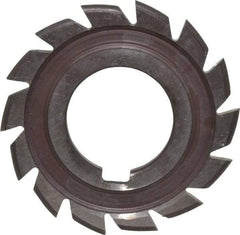 Made in USA - 1/16" Radius, 1/8" Circle Diam, 2-1/4" Cutter Diam, Arbor Connection, Convex Radius Cutter - High Speed Steel, Uncoated, Form Relieved, 12 Teeth - Exact Industrial Supply