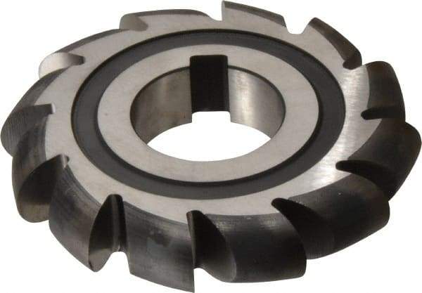 Made in USA - 5/16" Radius, 5/8" Circle Diam, 3-1/2" Cutter Diam, Arbor Connection, Convex Radius Cutter - High Speed Steel, Uncoated, Form Relieved, 12 Teeth - Exact Industrial Supply