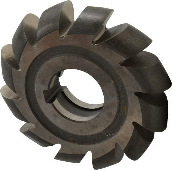 Made in USA - 7/16" Radius, 7/8" Circle Diam, 4" Cutter Diam, Arbor Connection, Convex Radius Cutter - High Speed Steel, Uncoated, Form Relieved, 12 Teeth - Exact Industrial Supply