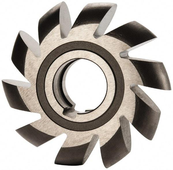 Made in USA - 1/2" Radius, 1" Circle Diam, 3-1/4" Cutter Diam, Arbor Connection, Convex Radius Cutter - High Speed Steel, Uncoated, Form Relieved, 12 Teeth - Exact Industrial Supply