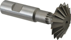 Made in USA - 1-7/8° 1-7/8" Cut Diam, 5/8" Cut Width, 3/4" Shank, High Speed Steel Double-Angle Cutter - Exact Industrial Supply