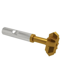 Made in USA - 3/4° 3/4" Cut Diam, 1/4" Cut Width, 3/8" Shank, High Speed Steel Double-Angle Cutter - Exact Industrial Supply