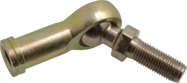 Alinabal - 7/16" ID, 1-1/8" Max OD, 3,800 Lb Max Static Cap, Spherical Rod End - 7/16-20 LH, 5/8" Shank Diam, 1-1/16" Shank Length, Steel with Molded Nyloy Raceway - Exact Industrial Supply