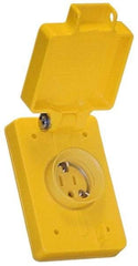 Value Collection - 250 VAC, 20 Amp, 6-20R NEMA, Ungrounded Receptacle - 2 Poles, 3 Wire, Female End, Yellow - Exact Industrial Supply