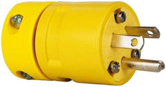 Value Collection - 120/208 VAC, 30 Amp, L21-30 NEMA, Straight, Ungrounded, Industrial Grade Connector - 4 Pole, 5 Wire, 3 Phase, Rubber, Yellow - Exact Industrial Supply