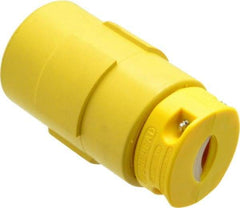 Value Collection - 250 VAC, 20 Amp, L15-20 NEMA, Straight, Ungrounded, Industrial Grade Connector - 3 Pole, 4 Wire, 1 Phase, Rubber, Yellow - Exact Industrial Supply