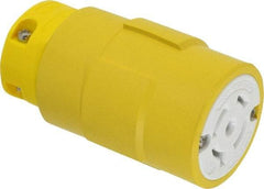 Value Collection - 120/208 VAC, 20 Amp, L21-20 NEMA, Straight, Self Grounding, Industrial Grade Connector - 4 Pole, 5 Wire, 3 Phase, Rubber, Yellow - Exact Industrial Supply