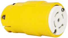 Value Collection - 347/600 VAC, 20 Amp, L23-20 NEMA, Straight, Ungrounded, Industrial Grade Connector - 4 Pole, 5 Wire, Rubber, Yellow - Exact Industrial Supply