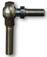 Alinabal - 7/16" ID, 1-1/8" Max OD, 3,800 Lb Max Static Cap, Spherical Rod End - 7/16-20 RH, 5/8" Shank Diam, 1-3/8" Shank Length, Steel with Steel Raceway - Exact Industrial Supply