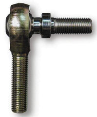Alinabal - 3/8" ID, 1" Max OD, 3,250 Lb Max Static Cap, Spherical Rod End - 3/8-24 LH, 0.562" Shank Diam, 1-1/4" Shank Length, Steel with Molded Nyloy Raceway - Exact Industrial Supply