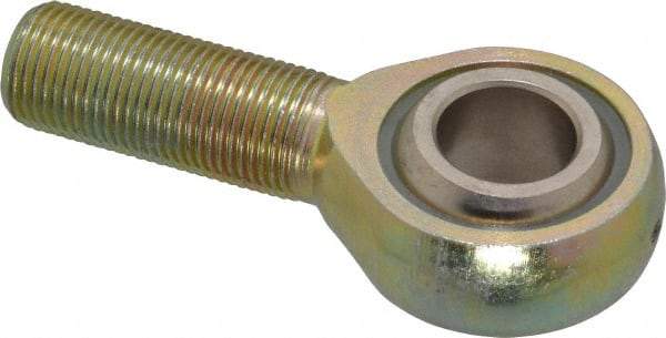 Alinabal - 3/4" ID, 1-3/4" Max OD, 9,000 Lb Max Static Cap, Spherical Rod End - 3/4-16 RH, 1" Shank Diam, 1-3/4" Shank Length, Steel with Molded Nyloy Raceway - Exact Industrial Supply