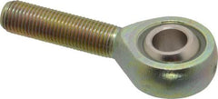 Alinabal - 3/8" ID, 1" Max OD, 3,200 Lb Max Static Cap, Spherical Rod End - 3/8-24 RH, 0.562" Shank Diam, 1-1/4" Shank Length, Steel with Molded Nyloy Raceway - Exact Industrial Supply